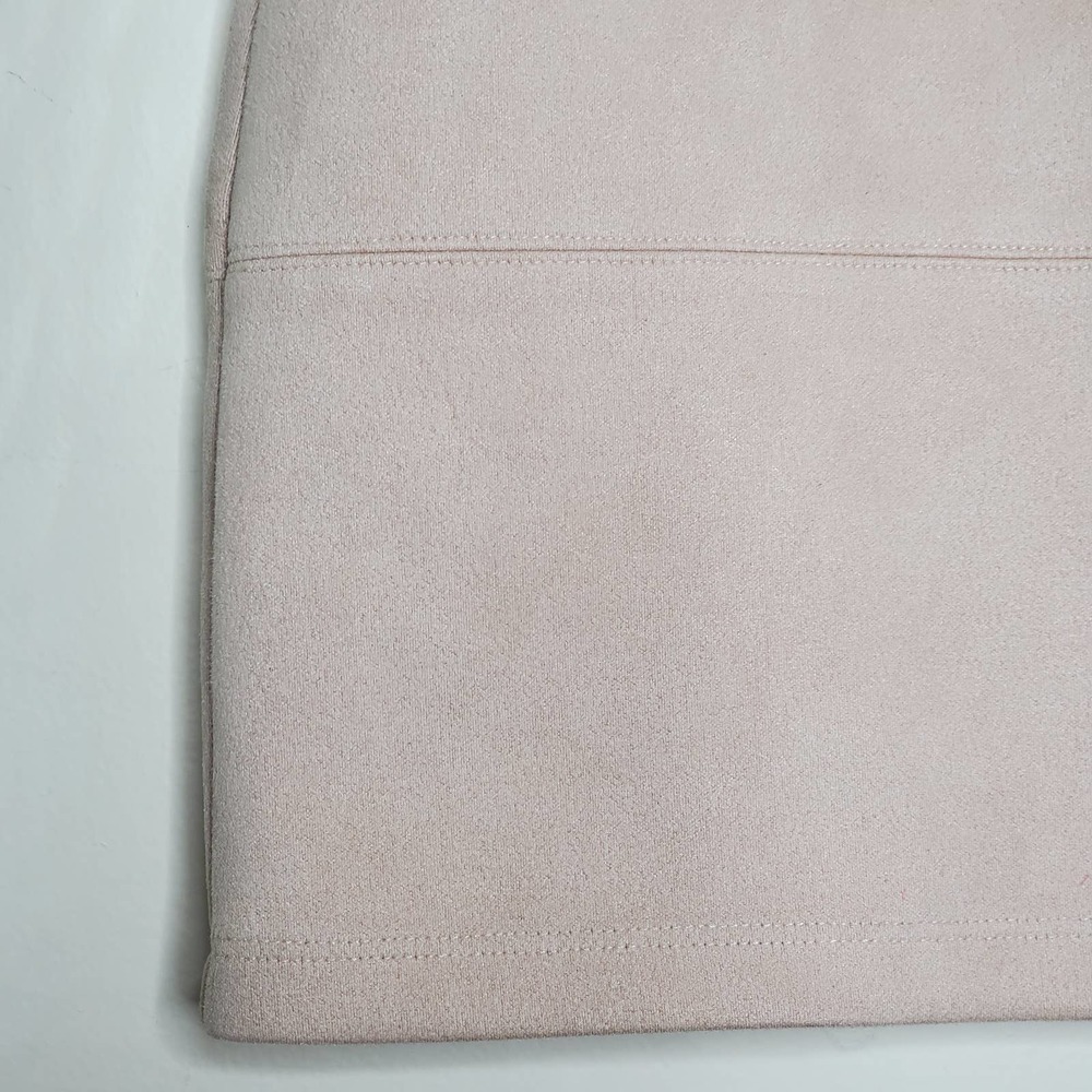 Seek The Label Vegan Suede Ecru Mini Skirt Y2K, S - Picture 3 of 6